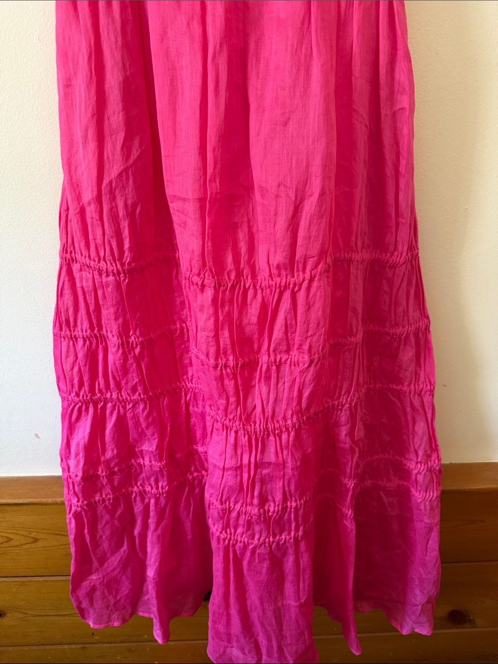 Nicholas Halia shirred ramie maxi dress in Fuchsia Size 10 - Picture 5 of 10